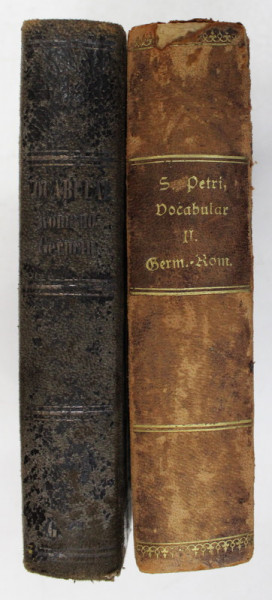 VOCABULAR PORTATIV ROMANESC - NEMTESC SI NEMTESC - ROMANESC de S. PETRI , VOLUMELE I - II, - 1861 - 1863