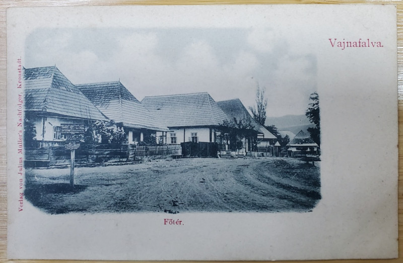 VOINESTI , COVASNA , PIATA PRINCIPALA , CARTE POSTALA ILUSTRATA , CLASICA