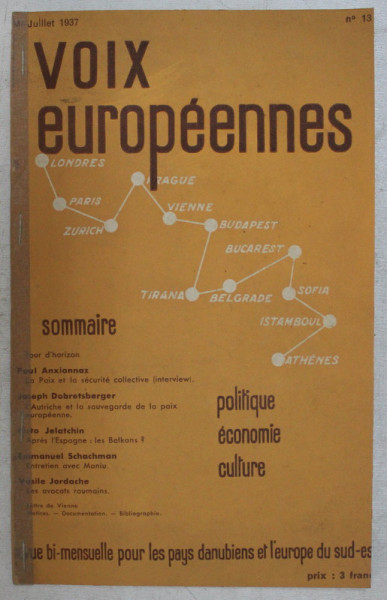 VOIX EUROPEENNES , 2e ANNEE , No. 13 , JUILLET 1937