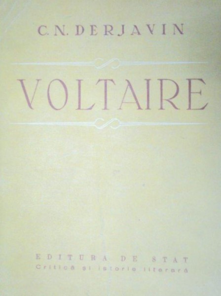 VOLTAIRE de C.N. DERJAVIN  1949