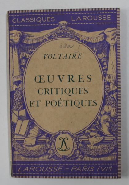 VOLTAIRE - OEUVRES CRITIQUES ET POETIQUES  , 1936