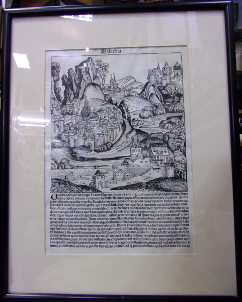 WALACHIA, GRAVURA, CRONICA DE LA NUREMBERG de HARTMANN SCHEDEL, 1493