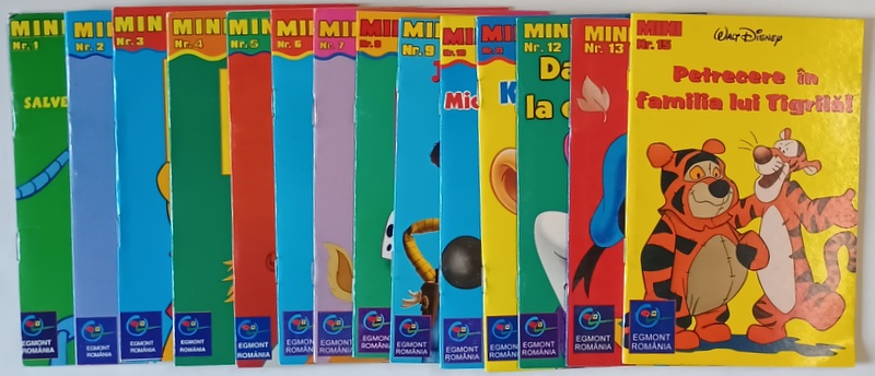 WALT DISNEY , COLECTIA MINI , SET DE 15 CARTICELE , ANIII 2000 ( VEZI DESCRIERE! )