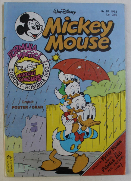 WALT DISNEY , MICKEY MOUSE , NUMARUL 10 , 1993