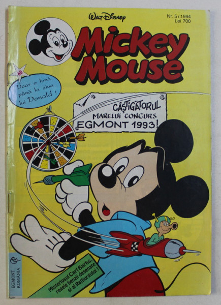 WALT DISNEY , MICKEY MOUSE , NUMARUL 5 , 1994