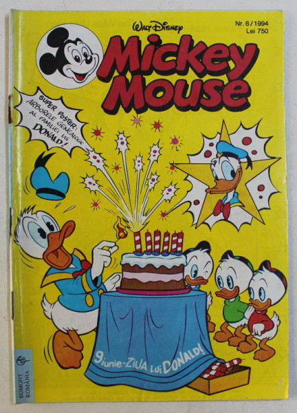 WALT DISNEY , MICKEY MOUSE , NUMARUL 6 , 1994