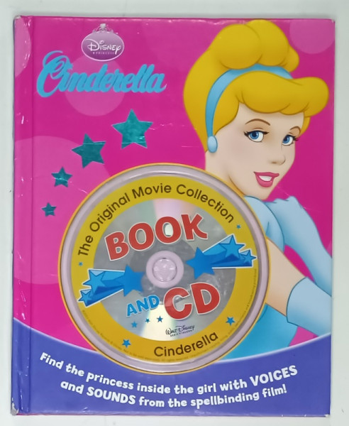 WALT DISNEY 'S  CINDERELLA , BOOK AND CD , 2009