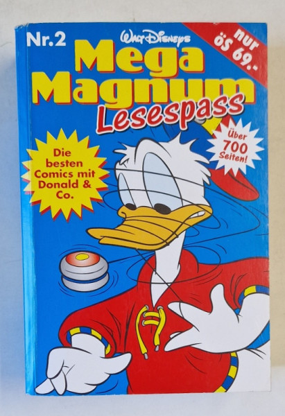 WALT DISNEY 'S MEGA MAGNUM LESESPASS , CARTE CU BENZI DESENATE CU TEXT IN LIMBA GERMANA , NR. 2 , 2000