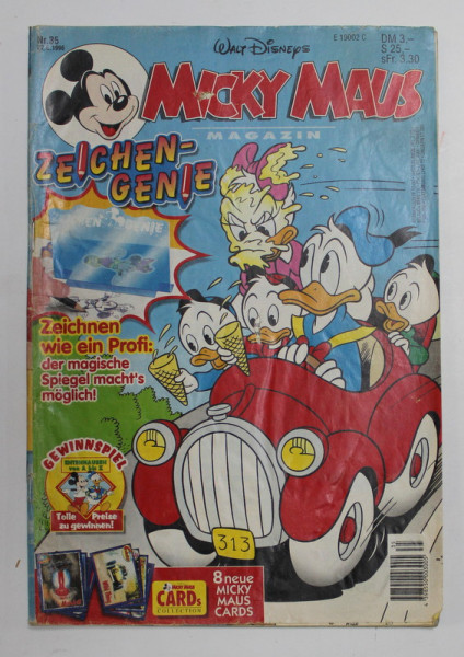 WALT DISNEYS MICKY MAUS , REVISTA PENTRU COPII IN LIMBA GERMANA , NR. 35 / 1996, BENZI DESENATE *