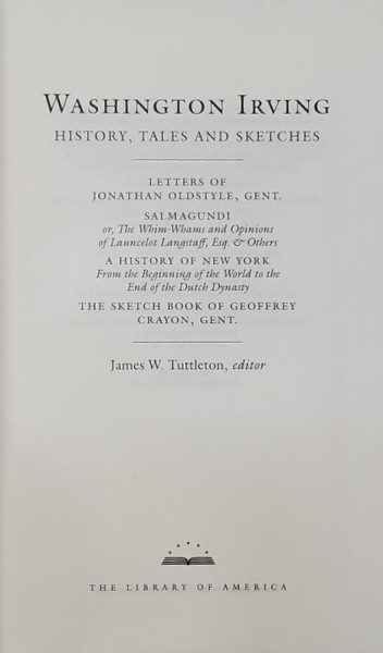 WASHINGTON IRVING - HISTORY , TALES AND SKETCHES , 1983