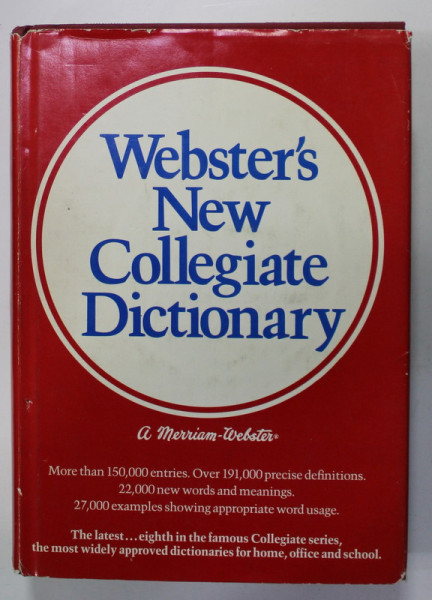 WEBSTER 'S NEW COLLEGIATE DICTIONARY , 1975