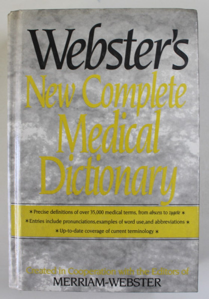 WEBSTER 'S NEW COMPLETE MEDICAL DICTIONARY , 1995