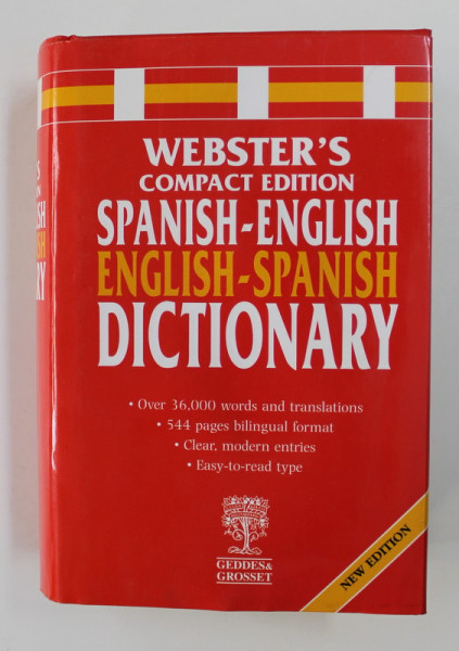 WEBSTER'S COMPACT EDITION: SPANISH-ENGLISH, ENGLISH-SPANISH DICTIONARY , 2002