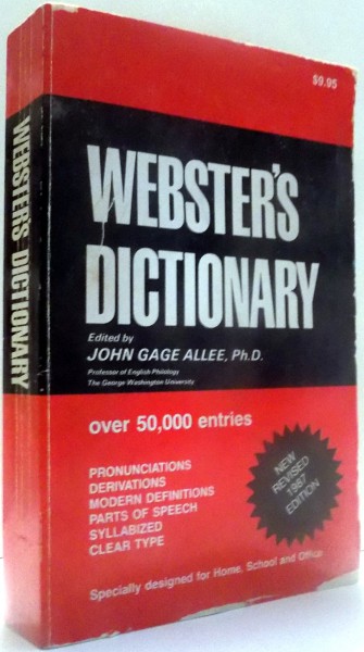 WEBSTER`S DICTIONARY by JOHN GAGE ALLEE , 1987