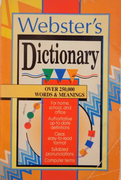WEBSTER'S DICTIONARY, OVER 250000 WORDS &  MEANINGS