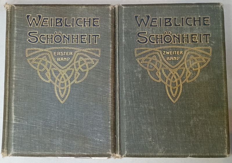 WEIBLICHE SCHONHEIT ( FRUMUSETEA FEMININA SI REPREZENTAREA NUDULUI IN PICTURA SI FOTOGRAFIE )  von BRUNO MEYER , TEXT IN LIMBA GERMANA , VOLUMELE I - II , 250 ILUSTRATII PE VOLUM , 1905