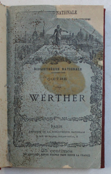 WERTHER par GOETHE , 1873