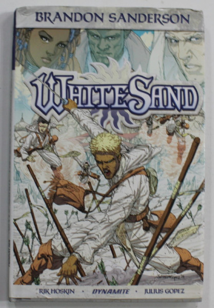 WHITE SAND by BRANDON SANDERSON , no.  1 ,ED. DY art RIK HOSKIN ...JULIUS GOPEZ ,  2022 , PREZINTA  URME DE INDOIRE SI DE UZURA