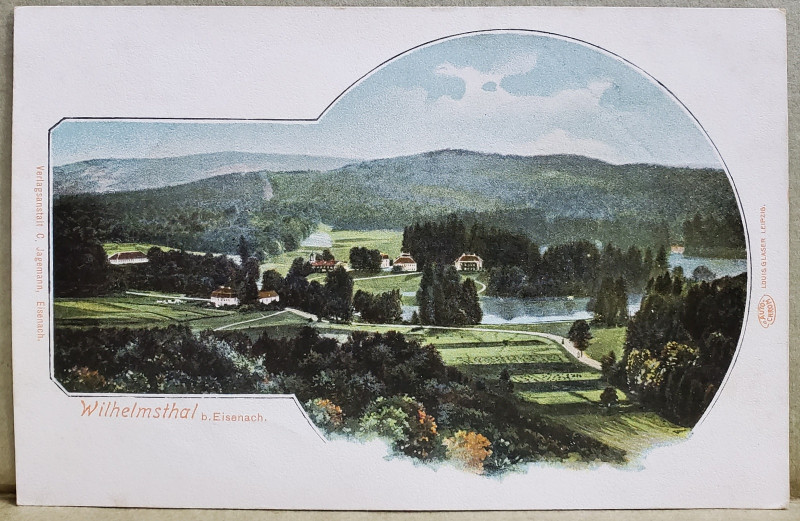 WILHELMSTHAL b. EISENACH. , VEDERE GENERALA , CARTE POSTALA ILUSTRATA CLASICA , CROMOLITOGRAFIE