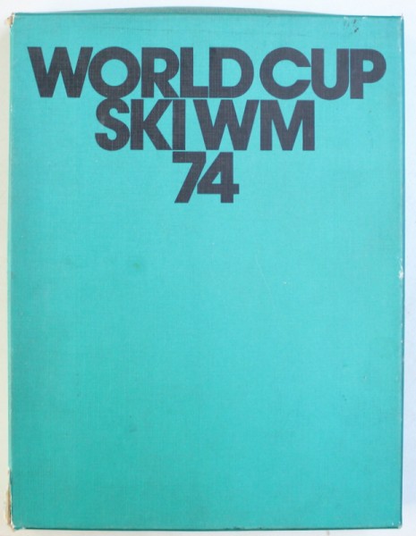 WORLD CUP  74 / SKI WELT MEISTERSCHAFTEN . ST . MORITZ 1974 , PACHET DE DOUA VOLUME PREZENTATE IN CASETA , EDITII IN ENGLEZA - GERMANA - FRANCEZA - ITALIANA , 1974