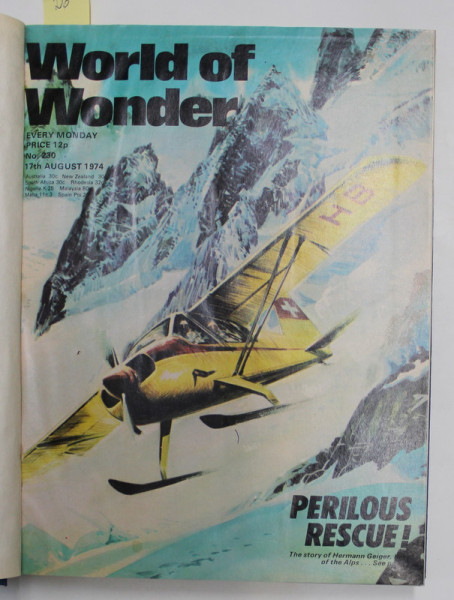 WORLD OF WONDER , REVISTA PENTRU TINERET , COLEGAT DE 26 NUMERE CONSECUTIVE , APARUTE AUGUST 1974 - MARCH 1975