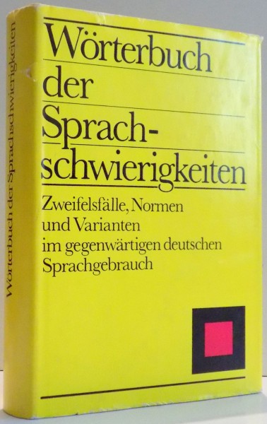 WORTERBUCH DER SPRACH SCHWIERIGKEITEN , 1989