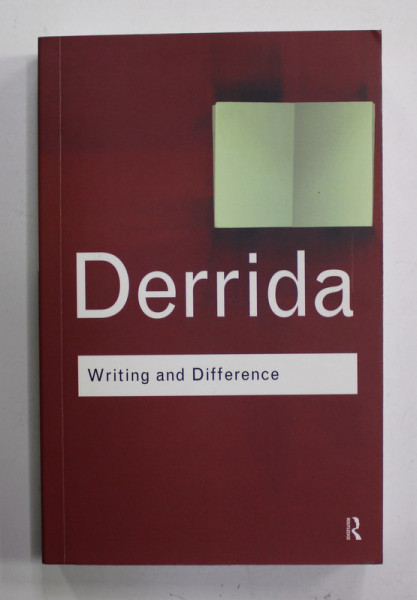 WRITING AND DIFFERENCE by JACQUES DERRIDA , 2001