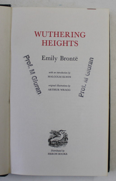 WUTHERING HEIGHTS by EMILY BRONTE , 1966