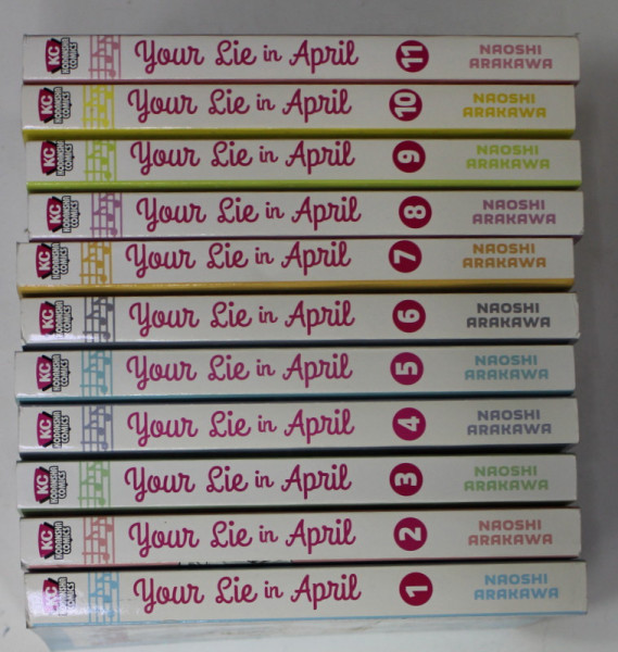 YOUR LIE IN APRIL , VOLUMES 1 -11 , by NAOSHI ARAKAWA , 2016 , BENZI DESENATE
