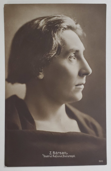 ZAHARIA BARSAN ( 1878 -1948 ) , DRAMATURG , POET , ACTOR SI PROZATOR , TEATRUL NATIONAL BUCURESTI , FOTOGRAFIE TIP CARTE POSTALA , INTERBELICA