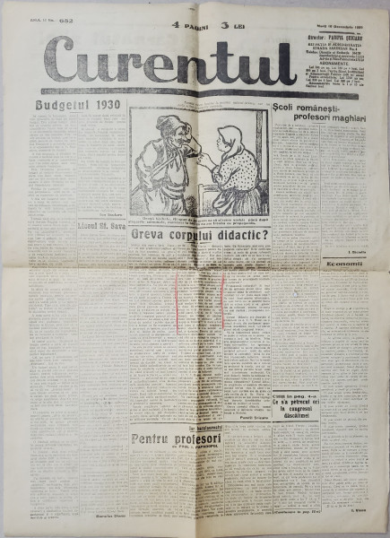 Ziarul 'Curentul', Anul II, Nr 682, 10 Decembrie 1929