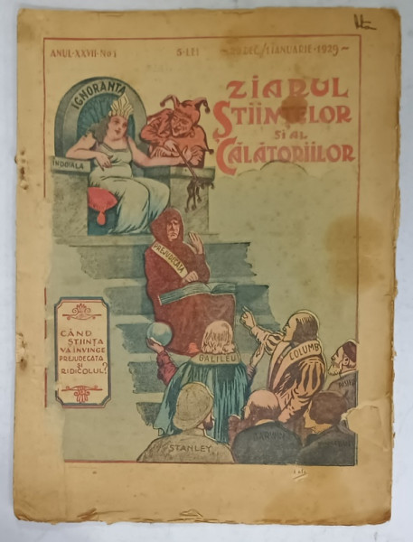 ZIARUL STIINTELOR SI CALATORIILOR , NR. 1, 1929