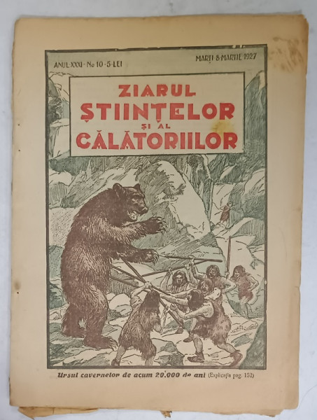 ZIARUL STIINTELOR SI CALATORIILOR , NR. 10, 1927