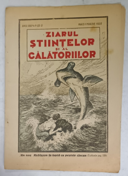 ZIARUL STIINTELOR SI CALATORIILOR , NR. 9, 1927