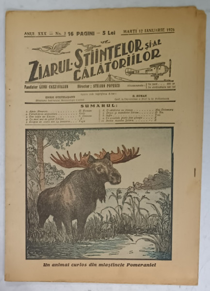 ZIARUL STIINTELOR SI CALATORIILOR , NR.3, 1926