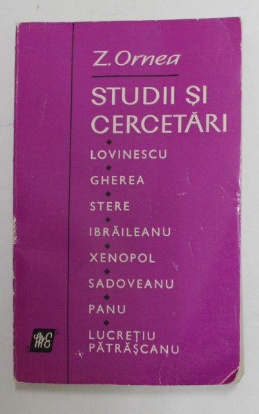 ZIGU ORNEA - STUDII SI CERCETARI - LOVINESCU ...LUCRETIU PATRASCANU , 1972