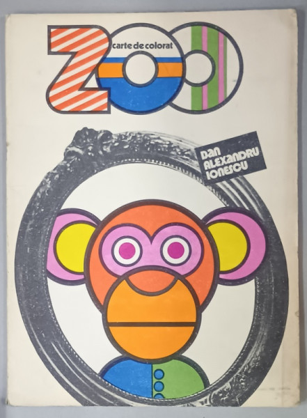 ZOO , CARTE DE COLORAT de DAN ALEXANDRU IONESCU , 1976 , 4 PAGINI DEJA COLORATE