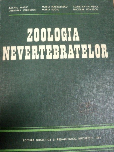 ZOOLOGIA NEVERTEBRATELOR - Z. FEIDER, AL. V. GROSSU …. BUC. 1964