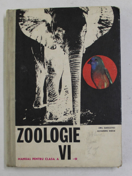 ZOOLOGIE , MANUAL PENTRU CLASA A VI-A de EMIL SANIELEVICI si ALEXANDRU DABIJA , 1972